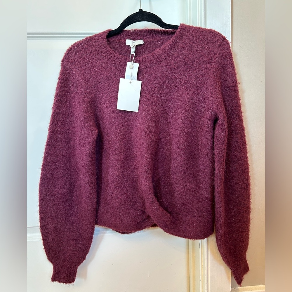 NWT Joie Sparkly Sweater - Burgundy Size XS